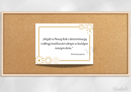 Gazetka szkolna z cytatami – „Witamy Nowy Rok 2026!”