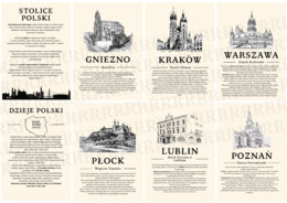 Stolice Polski – historia w pigułce, plakaty
