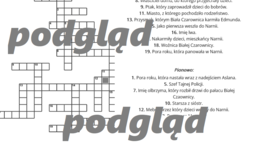 Opowieści z Narnii - krzyżówka + klucz odpowiedzi