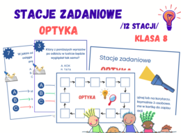 Stacje zadaniowe - Optyka, klasa 7 - 8