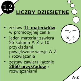 Liczby dziesiętne | matematyka | zestaw promocyjny