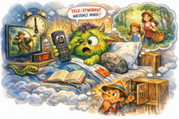 Tele-Stworek i telewizja+ ćwiczenia artykulacyjne