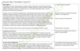 Konstytucja 3 maja - analiza tekstu