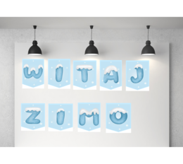 Zima dekoracja na gazetkę