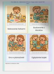 Karty obrazkowe "Co robić, gdy pada deszcz?"