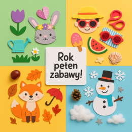 Wycinanki tematyczne. Pory roku. Zwierzęta. Figury geometryczne