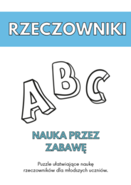 RZECZOWNIKI CZĘŚCI MOWY PUZZLE UŁATWIAJĄCE NAUKĘ RZECZOWNIK