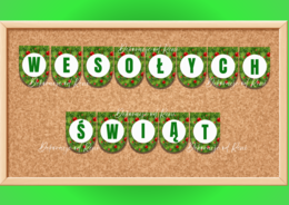 Wesołych Świat - girlanda wzór 1