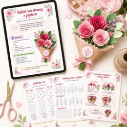 Bukiet warstwowy z papieru