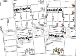 "Mikołajek" - 2 karty (pusta i uzupełniona)