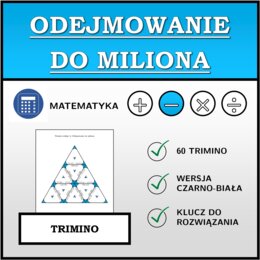 Trimino - Odejmowanie do miliona | matematyka