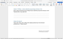 Mały Książę - karta pracy. Podróż po planetach dorosłych.