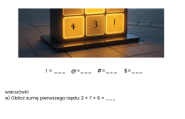 Złoty kompas równań - zagadka detektywistyczna klasa 3