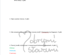 Kryteria sukcesu i sprawdzian z liryki