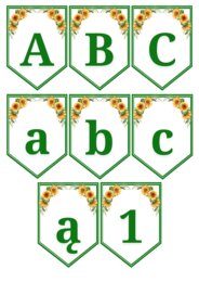 GIRLANDA z polskimi literkami i cyframi