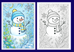 ❄️🎄Zimowe Kolorowanki w Stylu Zentangle – idealne do relaksu i twórczej zabawy! - 36 szt.🎄 - zima