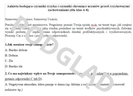 Ankiety badające czynniki ryzyka i czynniki chroniące uczniów przed ryzykownymi zachowaniami