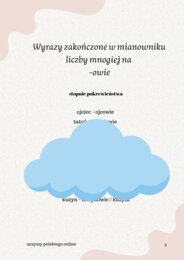 Mianownik - Rzeczowniki Rodzaj Męskoosobowy