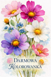 Darmowa kolorowanka - kwiaty; Dzień Matki; Dzień Kobiet; świetlica; dekoracja; zajęcia plastyczne