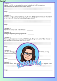 Zadania z treścią- matematyka klasa 3