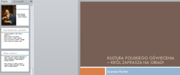 Kultura polskiego oświecenia - prezentacja i zadanie