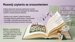 Edukacja przez szachy w szkole – prezentacja PDF (15 slajdów), rozwój myślenia, koncentracji i matematyki