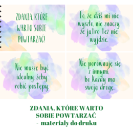 „Zdania, które warto sobie powtarzać” – materiał edukacyjny wspierający dobrostan uczniów
