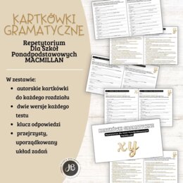 KARTKÓWKI GRAMATYCZNE – Repetytorium dla szkół ponadpodstawowych (MACMILLAN)