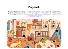 Przyimek - karta pracy