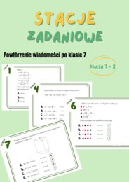 Powtórzenie wiadomości po klasie 7, klasa 8, stacje zadaniowe