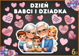 DZIEŃ BABCI I DZIADKA – zestaw materiałów do przygotowania dekoracji, grafika XXL