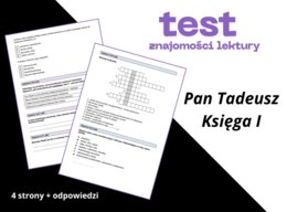 Test – "Pan Tadeusz", Księga I