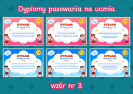 DYPLOMY PASOWANIA NA UCZNIA – wzór nr 3