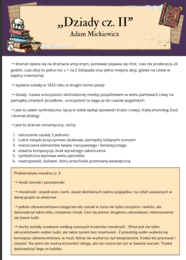 Opracowanie ,,Dziady I, III, IV"