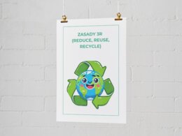 Plakat „Zasady 3R” (Reduce, Reuse, Recycle)