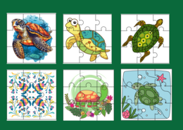 DZIEŃ ŻÓŁWIA – PUZZLE – 18 obrazków