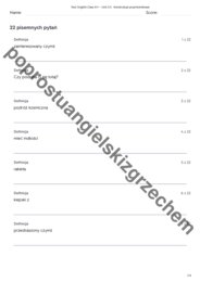 English Class A1+ - Unit 3 - testy