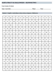 🎃👻KARTA PRACY – HALLOWEEN 🎃👻- KLASY 1-3 SZKOŁY PODSTAWOWEJ- WYKREŚLANKA, OBRAZKI, OPISZ SWOJE HALLOWEEN I KOSTIUM, CZYTANIE TEKSTU, SPEAKING + ODPOWIEDZI