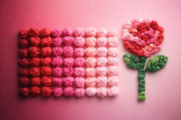 Wyklejanka. Róża z bibuły