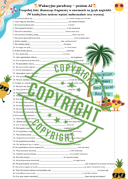 Przedwakacyjna Powtórka do E8 – Parafrazy, Dialogi i Ćwiczenia Językowe (Poziom A2, aż 95 przykładów!) 🌴📘