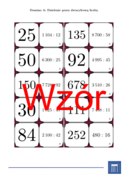 Domino - Dzielenie przez dwucyfrową liczbę | matematyka