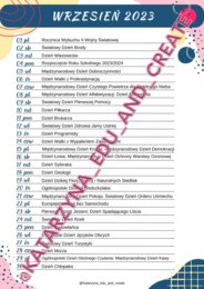 Kalendarz roku szkolnego 2023/2024 - święta