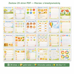 Marzec z kreatywnością – zestaw kart pracy