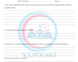 Kartkówka po omówieniu "Władcy Lewawu"