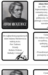 Adam Mickiewicz - Przyjaciele - Cytaty - Informacje - Fiszki