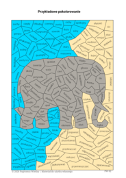 Części mowy w kolorach - zestaw 20 kart pracy (kl. 4-6)