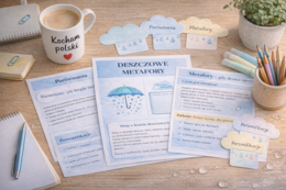 Deszczowe metafory – ćwiczenia z języka polskiego