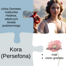 Puzzle bogowie greccy i ich atrybuty, mitologia grecka