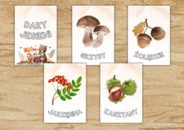 Dary jesieni - plansze edukacyjne A4