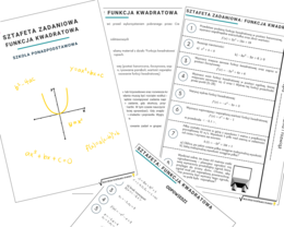 Sztafeta zadaniowa z funkcji kwadratowej (szkoła ponadpodstawowa)
